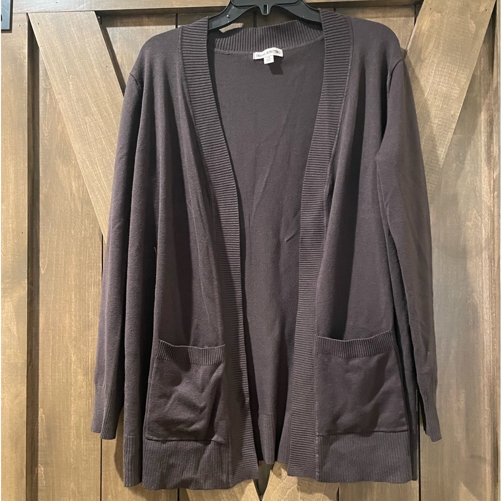 Zenana Chocolate Cardigan NWOT 1X